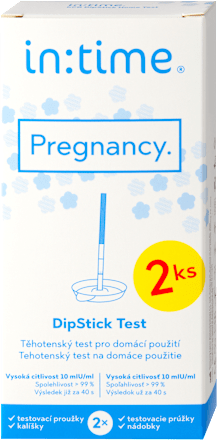těhotenský test DipStick s kalíšky intime