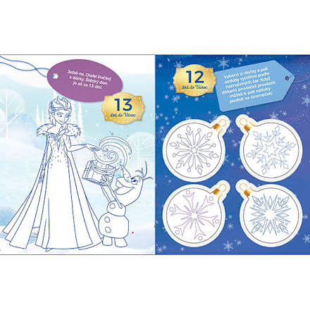 kniha Vánoční aktivity se samolepkami do oken Ledové království JIRI MODELS