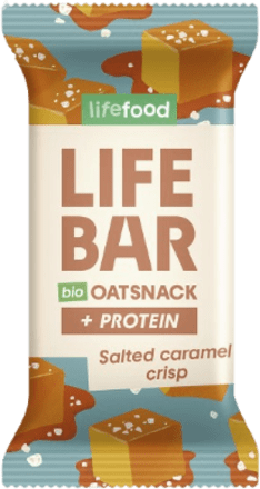 Lifebar bio ovesný snack + protein s příchutí slaný karamel LIFEBAR