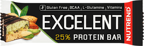 proteinová tyčinka Excelent double příchuť mandle + pistácie NUTREND
