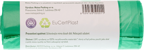 zatahovací odpadkové pytle 60 L, 630x710 mm MATEO PACKING