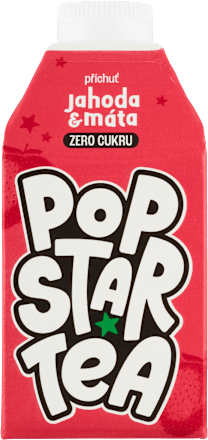 ledový čaj s příchutí jahoda & máta Zero POPSTAR Tea