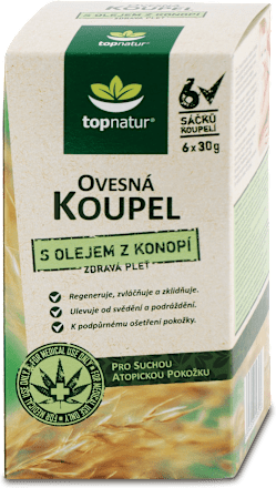 Ovsený kúpeľ s konopným olejom topnatur
