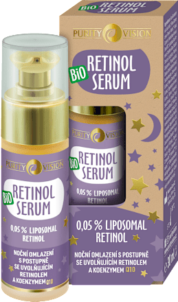 Nočné pleťové sérum Bio Retinol 0,05 % Liposomal Retinol Purity Vision