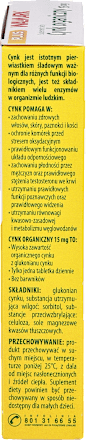 Cynk organiczny 15 mg, tabletki Walmark