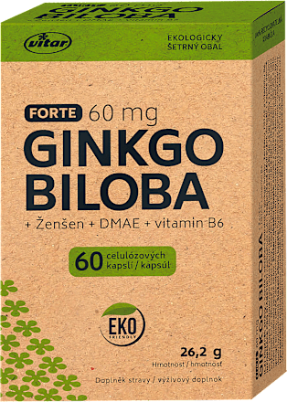 Kapsuly Ginkgo Biloba Forte 60 mg vitar