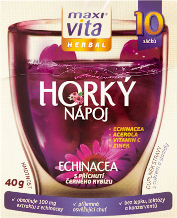 horký nápoj Echinacea s příchutí černého rybízu  maxi vita