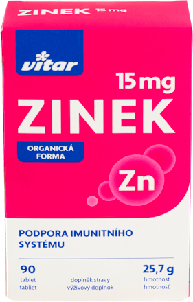 kapsle Zinek 15 mg vitar