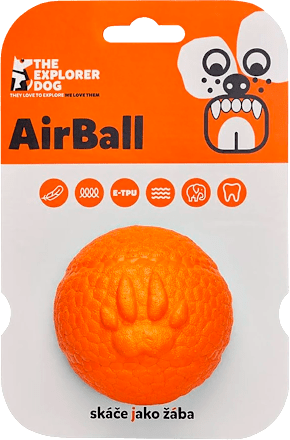 Hračka pre psy AirBall loptička - oranžová THE EXPLORER DOG