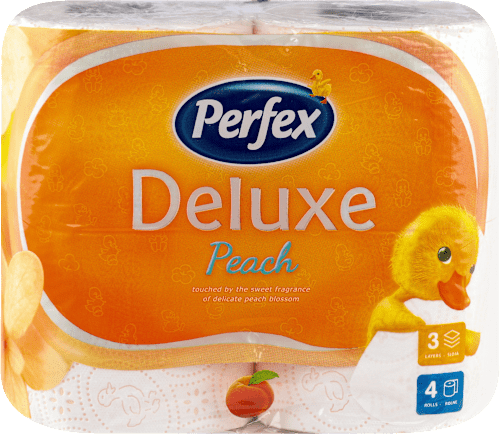 Deluxe Peach toalet papir 3-slojni Perfex