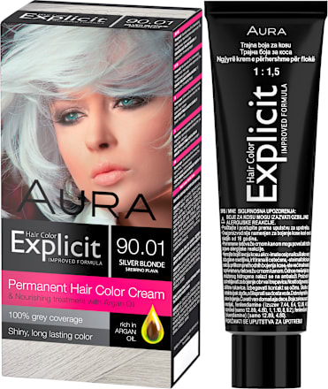 Explicit boja za kosu 90.01- Srebrno plava AURA