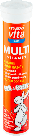 šumivé tablety Pomeranč maxi vita