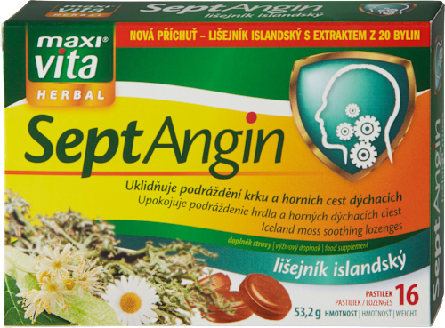 Herbal SeptAngin pastilky s lišejníkem islandským maxi vita