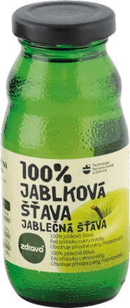 100% Jablková šťava zdravo