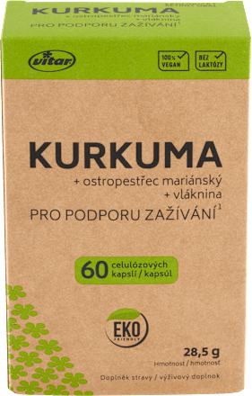 kapsle Kurkuma + ostropestřec mariánský + vláknina  vitar
