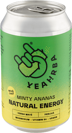 nápoj Natural Energy s příchutí máta a ananas YEAHRBA