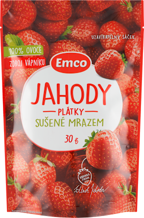Jahody plátky sušené mrazem Emco