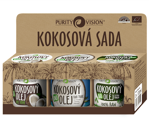 dárková sada kokosových olejů Purity Vision