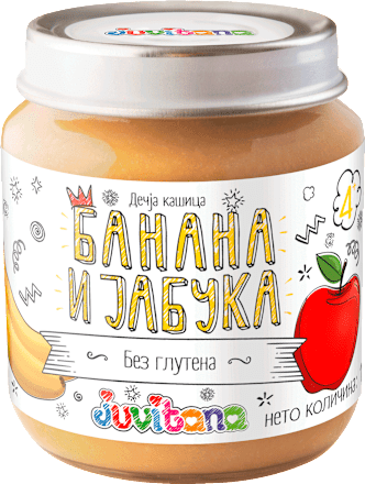Dečija kašica - banana i jabuka, od 4. meseca juvitana