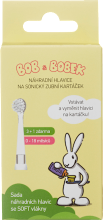 Náhradné hlavice k sonickej zubnej kefke pre deti 0-18 mesiacov BOB & BOBEK