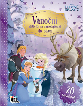 kniha Vánoční aktivity se samolepkami do oken Ledové království JIRI MODELS