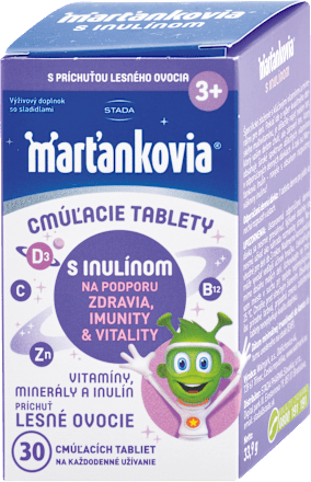 Cmúľacie tablety marťankovia s inulínom lesné ovocie Marťankovia