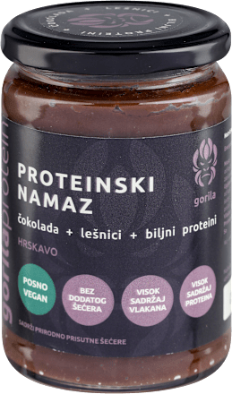 PROTEINSKI NAMAZ - čokolada+lešnik+biljni protein gorilaprotein
