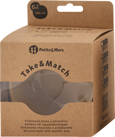 Silikónový tanier Take&Match Intense Ochre - 6m+ Petite&Mars