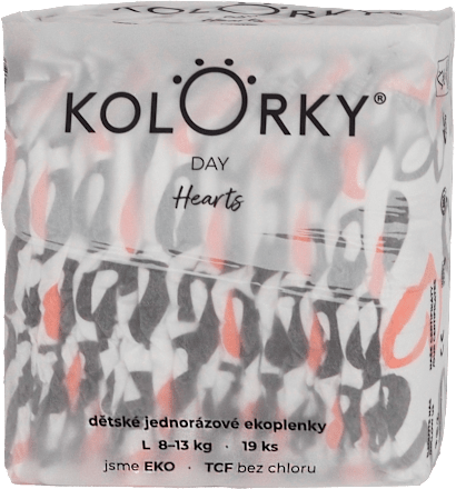 pleny DAY, velikost L, motiv Srdce KOLORKY