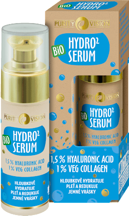 Pleťové sérum Hydro2 1,5 % Hyaluronic Acid, 1 % Veg Collagen Purity Vision