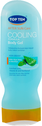 AFTER SUN Care gel za negu kože nakon sunčanja, sa efektom hlađenja TOP TEN