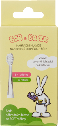 Náhradné hlavice k sonickej zubnej kefke pre deti od 18+ mesiacov BOB & BOBEK