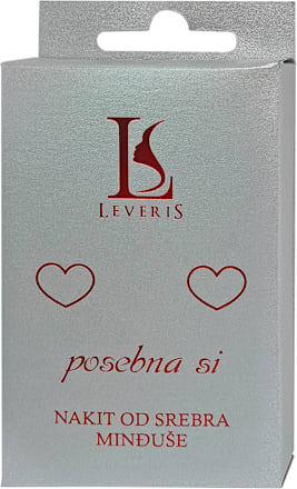 posebna si - srebrne minđuše: srce LEVERIS jewelry