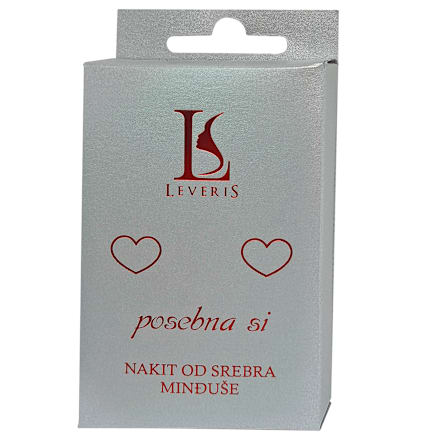 posebna si - srebrne minđuše: srce LEVERIS jewelry