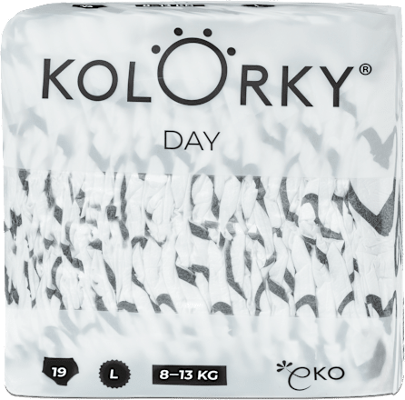 Plienky Day veľkosť L (8 - 13 kg) - srdce Kolorky