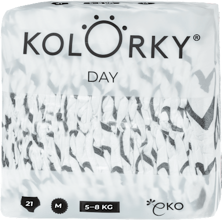Plienky Day veľkosť M (5 - 8 kg) - srdce Kolorky