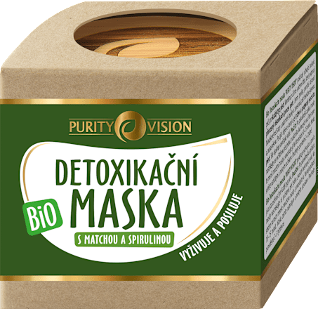 Detoxikačná pleťová maska s matchou a spirulinou Purity Vision