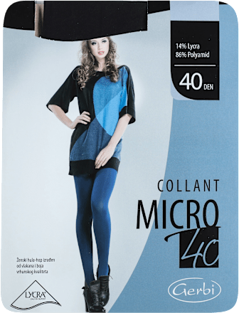 COLLANT MICRO 40 DEN crne hulahopke- veličina 4 Gerbi