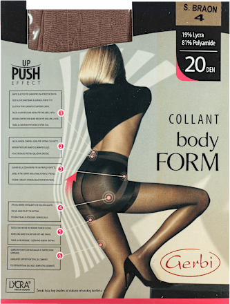 BODY FORM hulahopke 20 DEN, svetlo braon boja, veličina 4 Gerbi