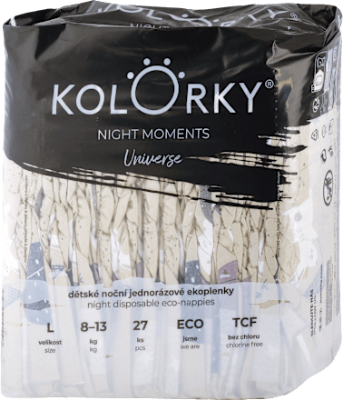 Plienky Night Moments veľkosť L (8 - 13 kg) - Universe Kolorky