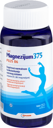 MAGNEZIJUM 375 plus B6 kapsule INPHARM
