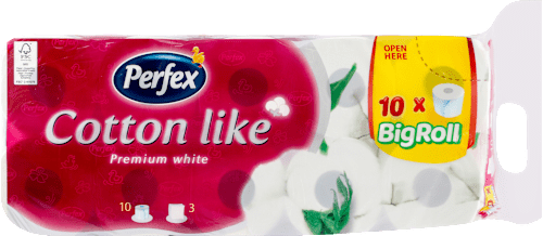 Cotton like Premium white toaletni papir  3-slojni Perfex