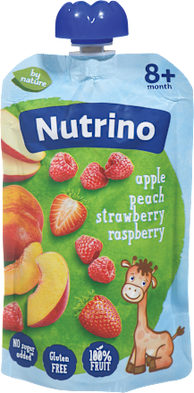 Kaša iz jabolk, breskev, jagod in malin by nature, od 8. meseca dalje Nutrino