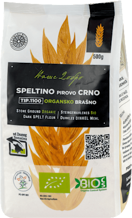 SPELTINO CRNO ORGANSKO BRAŠNO - tip 1100 Naše Dobro
