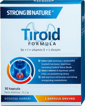 Tiroid FORMULA - Se + I + vitamin E + L-tirozin - dodatak ishrani STRONG NATURE