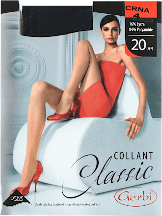 COLLANT Classic 20 DEN crne hulahopke - velična 4 Gerbi