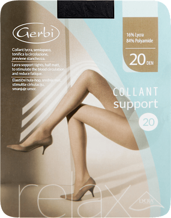 RELAX hulahopke 20 DEN, crna boja, veličina 4 Gerbi