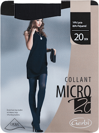 COLLANT MICRO 20 DEN crne hulahopke - veličina 3 Gerbi