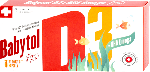 for you! Vitamin D3 + DHA Omega, twist off kapsule 4U pharma