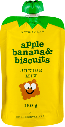 JUNIOR MIX voćna kaša - jabuka, banana i keks Nutrino Lab
